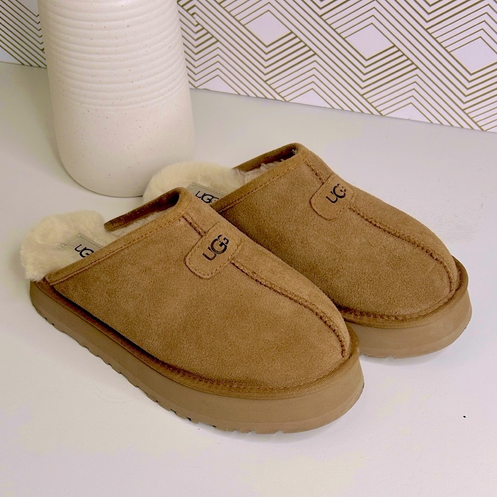 UGG authentic Discoquette slide slippers-size 8-Chestnut and tan - Picture 3 of 9
